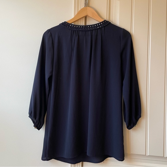 Banana Republic Navy Blouse - Size XS - Picture 4 of 6